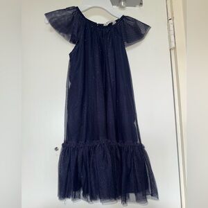 H&M Navy Blue Lace and Beautees Pink black flowers dress size 6-7 (2 dresses)